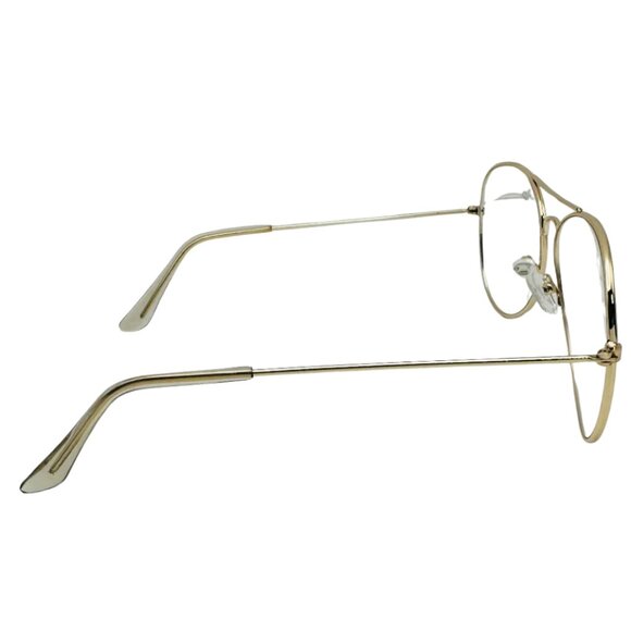 9015 | Clear Lens Aviator Glasses - Picture 2 of 5